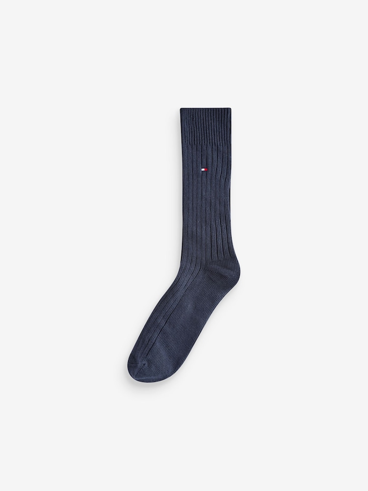 Tommy Hilfiger Mens Blue Socks 3 Pack - Image 4 of 5