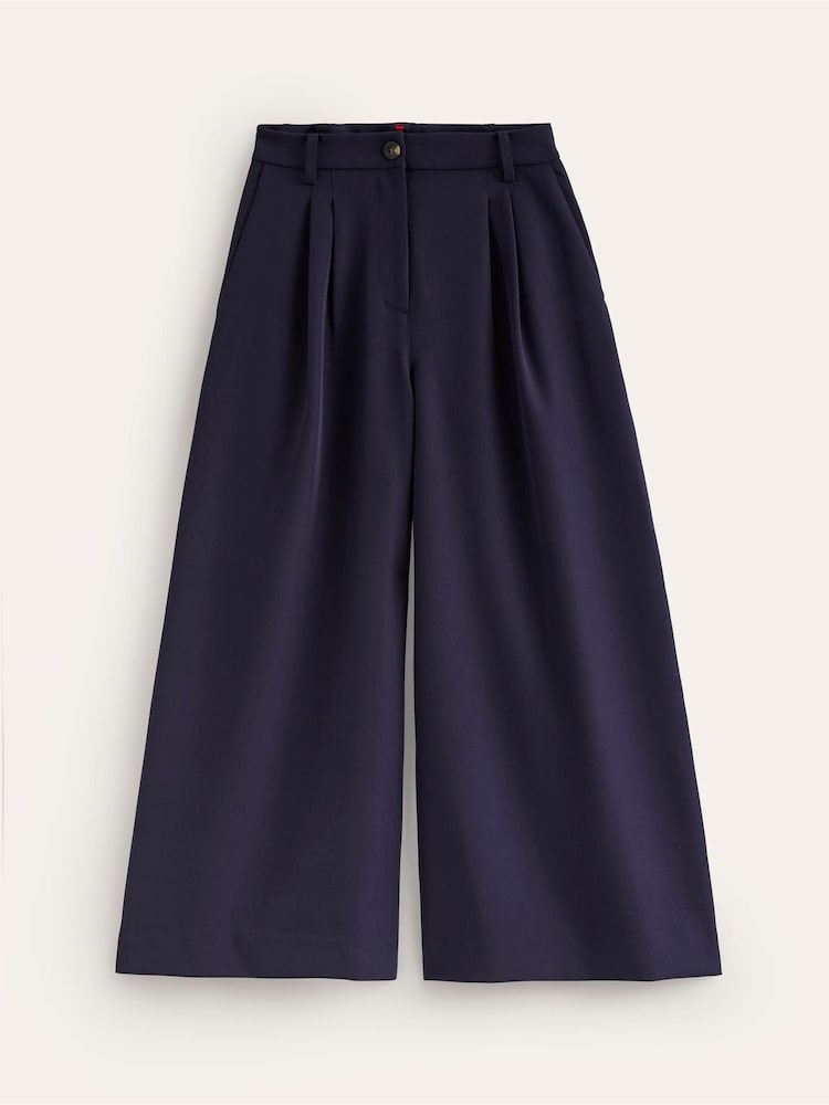 Boden Blue Tailored Cropped Trousers - Image 5 of 5