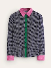 Boden Blue Sienna Silk Shirt - Image 5 of 5