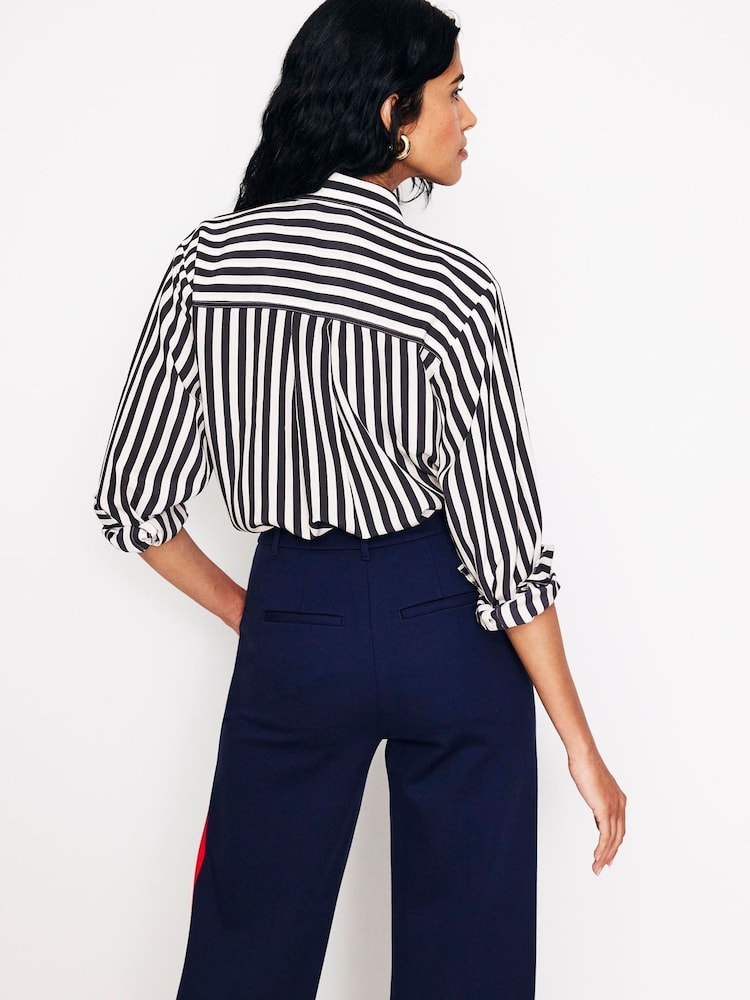 Boden Blue Connie Relaxed Silk Shirt - Image 2 of 5 Boden Blue Connie Relaxed Silk Shirt - Image 2 of 5