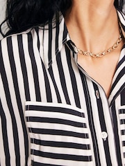 Boden Blue Connie Relaxed Silk Shirt - Image 4 of 5