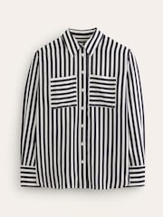 Boden Blue Connie Relaxed Silk Shirt - Image 5 of 5