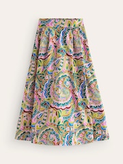Boden Green Isabella Cotton Sateen Skirt - Image 5 of 5