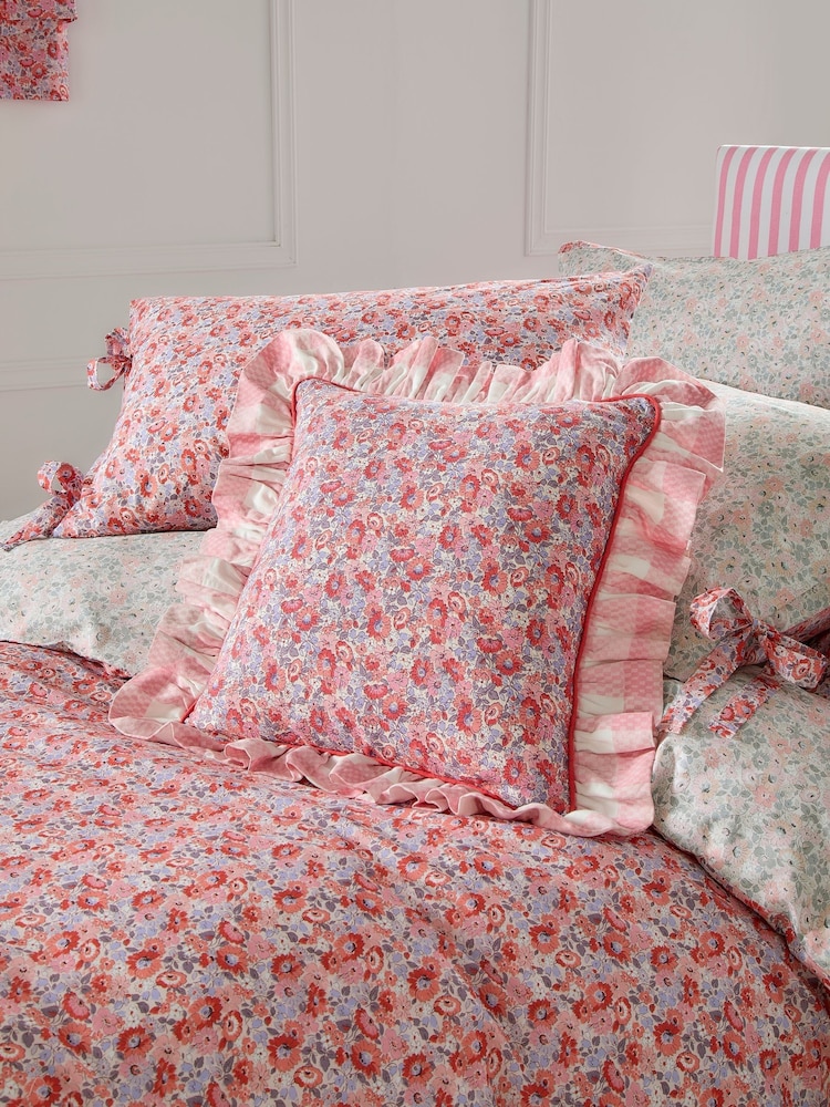 Cath Kidston Pink Ditsy Archive 100% Cotton Polyfilled Cushion - Image 1 of 4