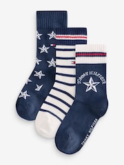 Tommy Hilfiger Otroška modra nogavice 3 Paket - Slika 1 iz 4