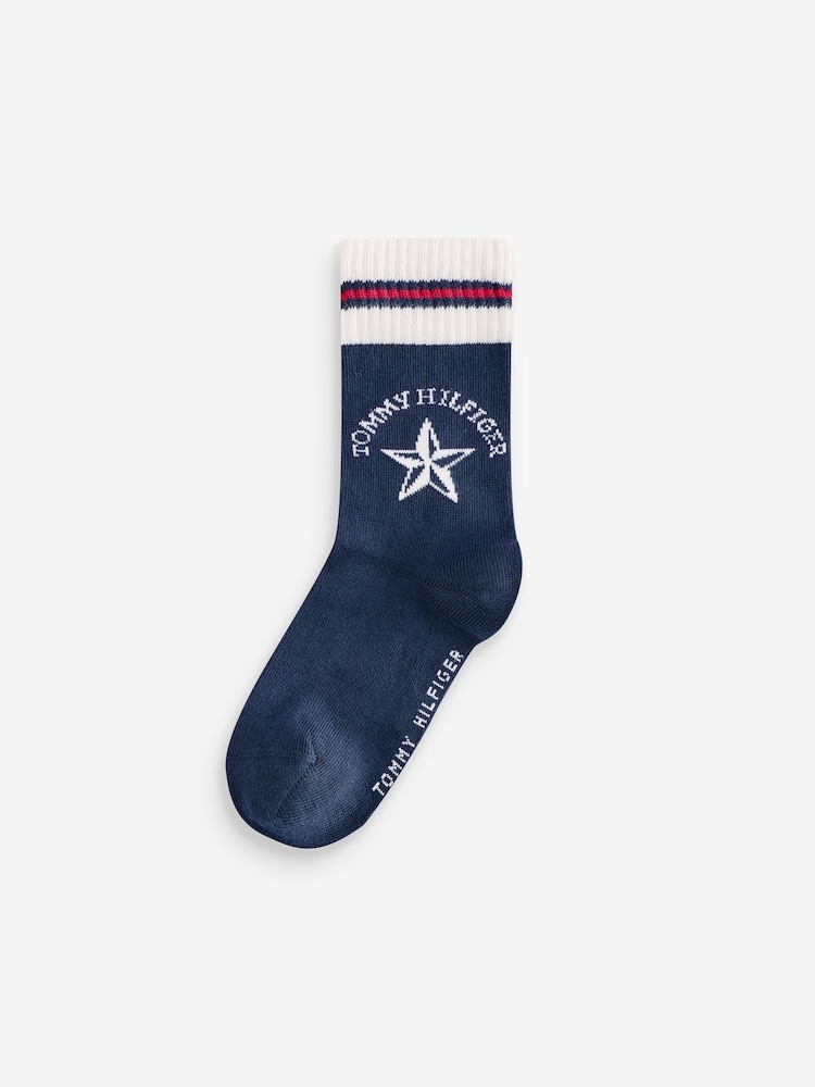 Tommy Hilfiger Otroška modra nogavice 3 Paket - Slika 4 iz 4
