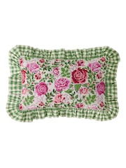 Cath Kidston Sage Dolly Rose 100% Cotton Polyfilled Cushion - Image 2 of 4