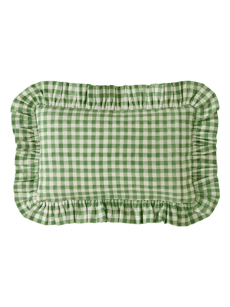 Cath Kidston Sage Dolly Rose 100% Cotton Polyfilled Cushion - Image 3 of 4