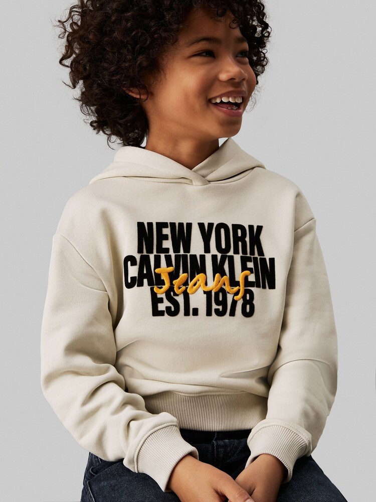 Calvin Klein Natural City Scene Graphic Hoodie - Image 1 of 4