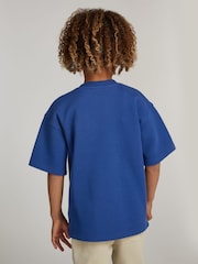 Calvin Klein Blue Bonded Pique Sweatshirt - Image 1 of 3