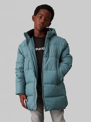 Calvin Klein Green Essential Parka Puffer - Image 1 of 5