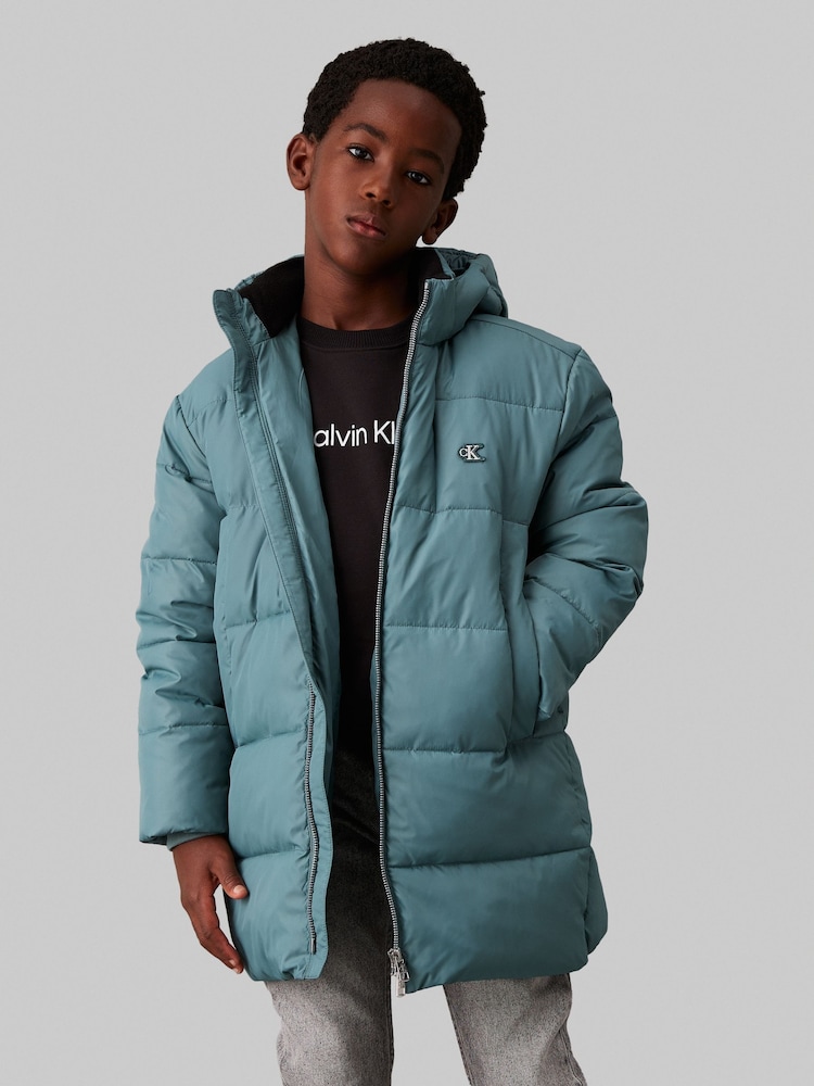 Calvin Klein Green Essential Parka Puffer - Image 1 of 5