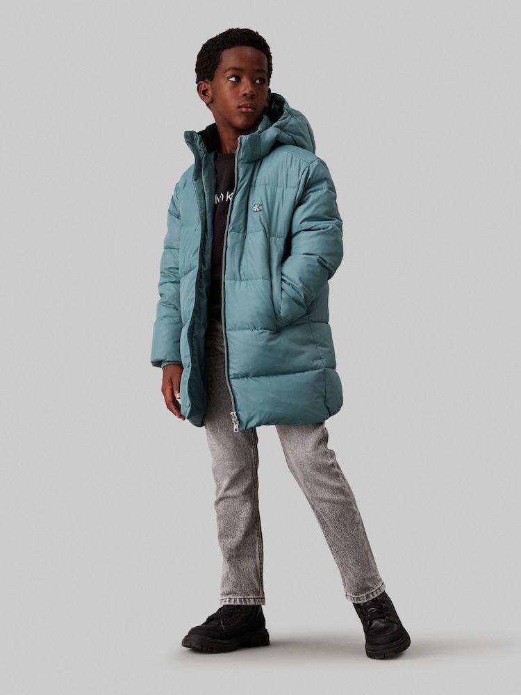 Calvin Klein Green Essential Parka Puffer - Image 2 of 5
