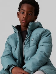 Calvin Klein Green Essential Parka Puffer - Image 4 of 5