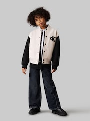 Calvin Klein Natural Heather Varsity Jacket - Image 2 of 4