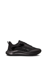 Calvin Klein Black Eva Low Lace Mix Runner Trainers - Image 1 of 7