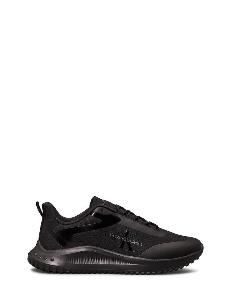 Calvin Klein Black Eva Low Lace Mix Runner Trainers - Image 1 of 7