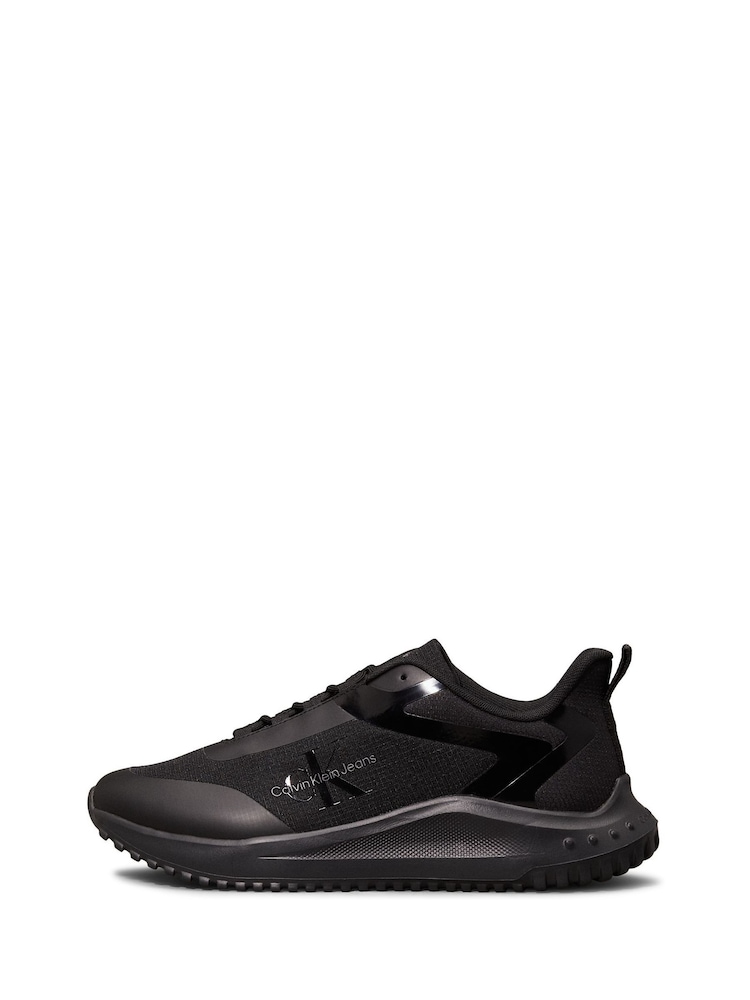 Calvin Klein Black Eva Low Lace Mix Runner Trainers - Image 2 of 7 Calvin Klein Black Eva Low Lace Mix Runner Trainers - Image 2 of 7