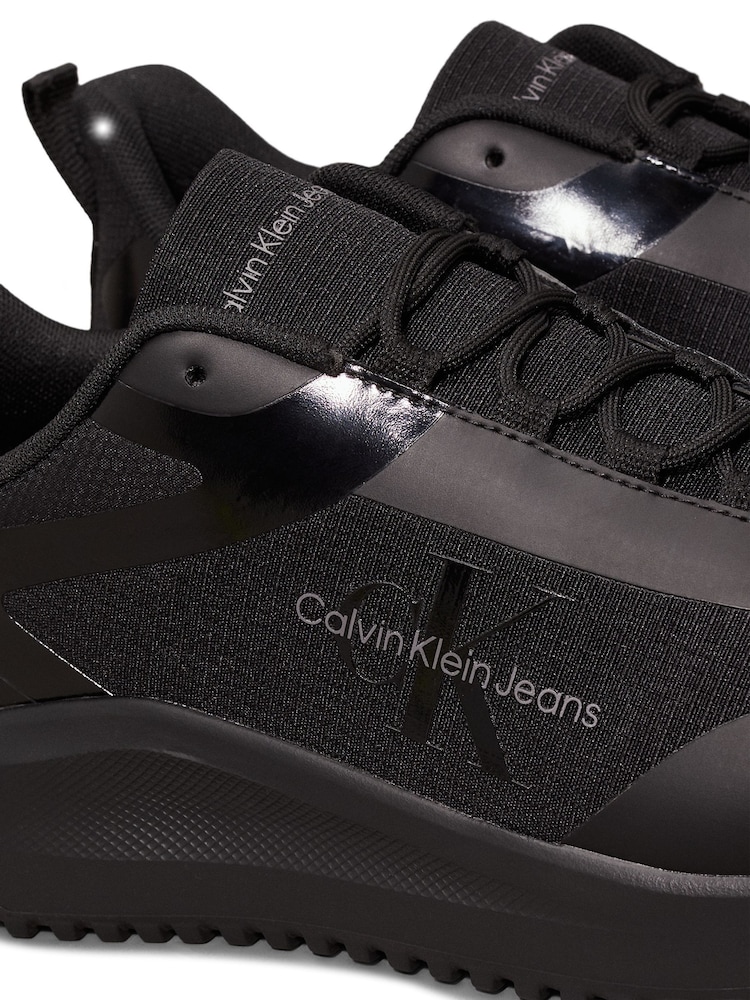 Calvin Klein Black Eva Low Lace Mix Runner Trainers - Image 7 of 7