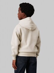 Calvin Klein Natural Bonded Pique Towel Monogram Hoodie - Image 2 of 4