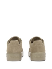 Calvin Klein Natural Low Top Lace Up Basket Suede Trainers - Image 4 of 6