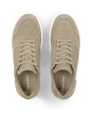 Calvin Klein Natural Low Top Lace Up Basket Suede Trainers - Image 5 of 6