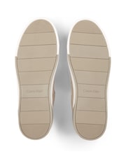 Calvin Klein Natural Low Top Lace Up Basket Suede Trainers - Image 6 of 6