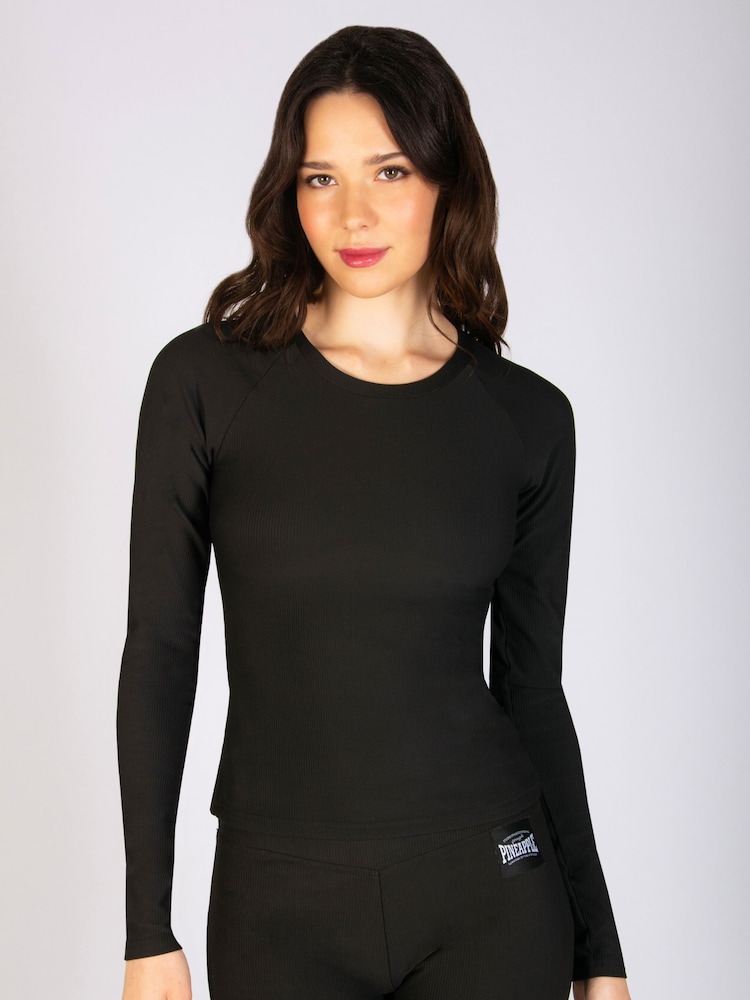 Pineapple dames rib top met lange mouwen - Image 3 of 5