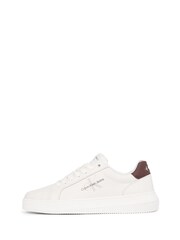 Calvin Klein White Chunky Cupsole Leather Trainers - Image 2 of 5