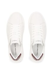 Calvin Klein White Chunky Cupsole Leather Trainers - Image 4 of 5