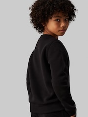Calvin Klein Black Monogram Crew Neck Fleece Jumper - Image 2 of 5
