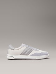 Calvin Klein Grey Low Top Lace Up Mix Trainers - Image 1 of 6