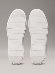 Calvin Klein Grey Low Top Lace Up Mix Trainers - Image 5 of 6