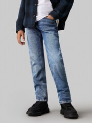 Calvin Klein Blue Regular Fit Straight Jeans - Image 1 of 4