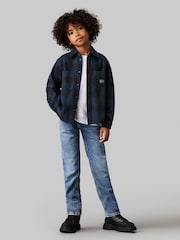 Calvin Klein Blue Regular Fit Straight Jeans - Image 3 of 4