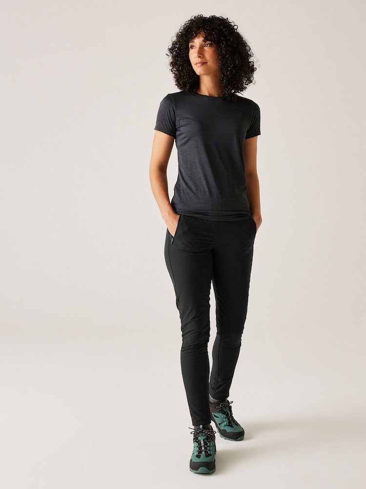 Regatta Black Womens Pentre Stretch Walking Trousers - Image 1 of 7