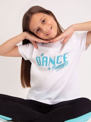 Pineapple White Girls Dance 100% Cotton T-Shirt - Image 1 of 9