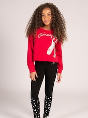 Pineapple Red Girls Ballet Crop Sweat Top - Image 3 of 9
