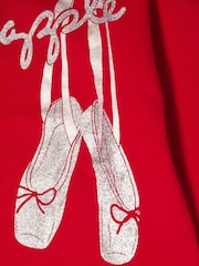 Pineapple Red Girls Ballet Crop Sweat Top - Image 9 of 9