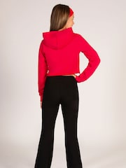 Pineapple Red Girls Glitter Dance Crop Hoodie - Image 6 of 8