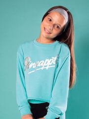 Pineapple Blue Girls Logo Sweat Top - Image 1 of 6