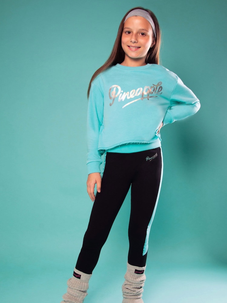 Pineapple Blue Girls Logo Sweat Top - Image 2 of 6 Pineapple Blue Girls Logo Sweat Top - Image 2 of 6