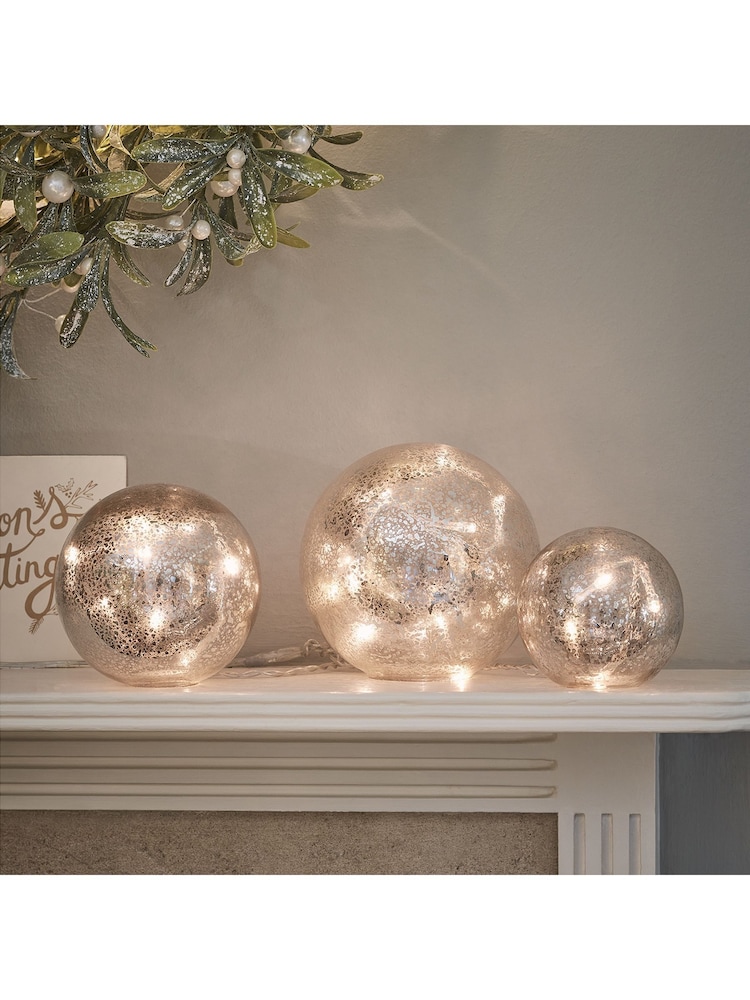 Lights4fun Mercury Glass Light Up Orbs with Remote Control - Image 1 of 1