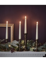 Lights4fun Ivory TruGlow Remote Control Short LED Taper Candles - Image 1 of 2