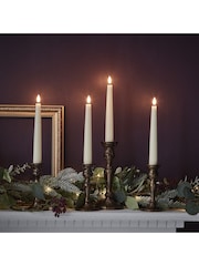 Lights4fun Ivory TruGlow Remote Control Short LED Taper Candles - Image 2 of 2
