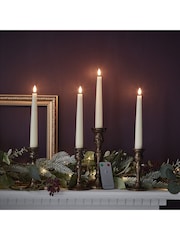 Lights4fun Ivory TruGlow Remote Control Short LED Taper Candles - Image 2 of 2