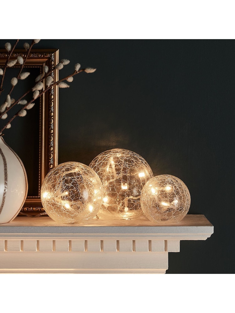 Lights4fun Clear Glass Fairy Light Orbs - Image 2 of 3