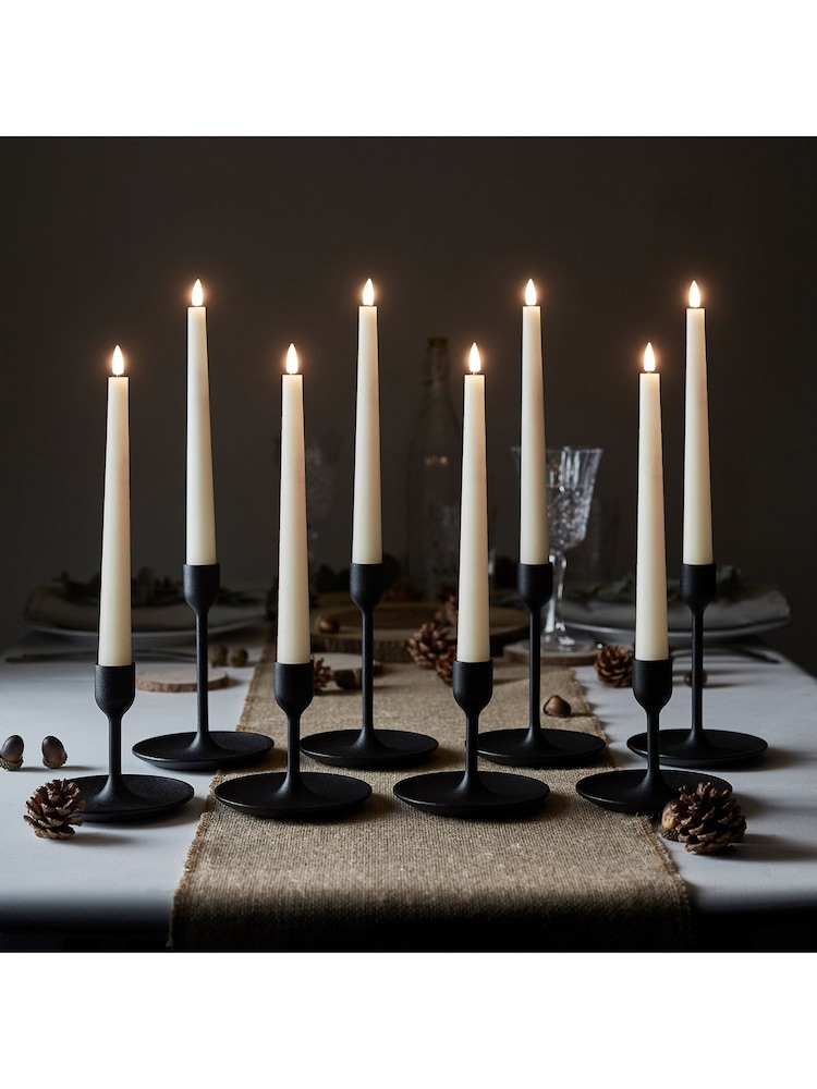 Lights4fun Ivory TruGlow® Remote Control LED Taper Candles - Image 1 of 2