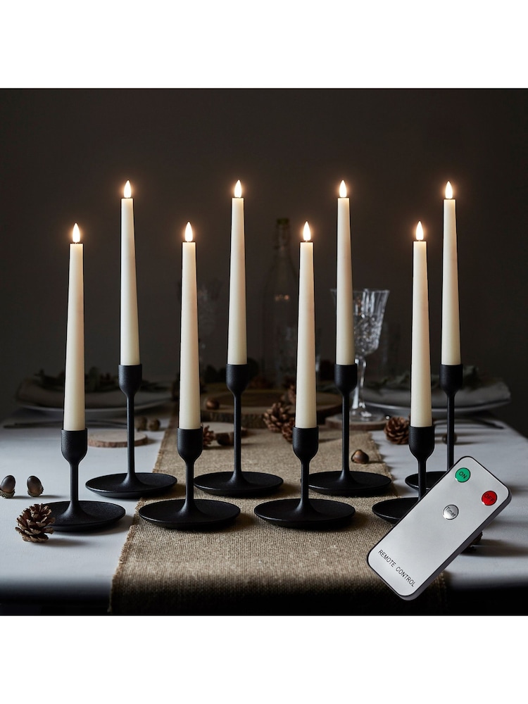 Lights4fun Ivory TruGlow® Remote Control LED Taper Candles - Image 2 of 2