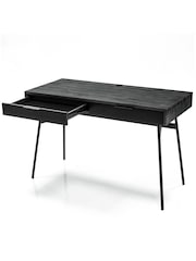 Libra Interiors Black Bronks Acacia Desk with Two Drawers - Image 4 of 4